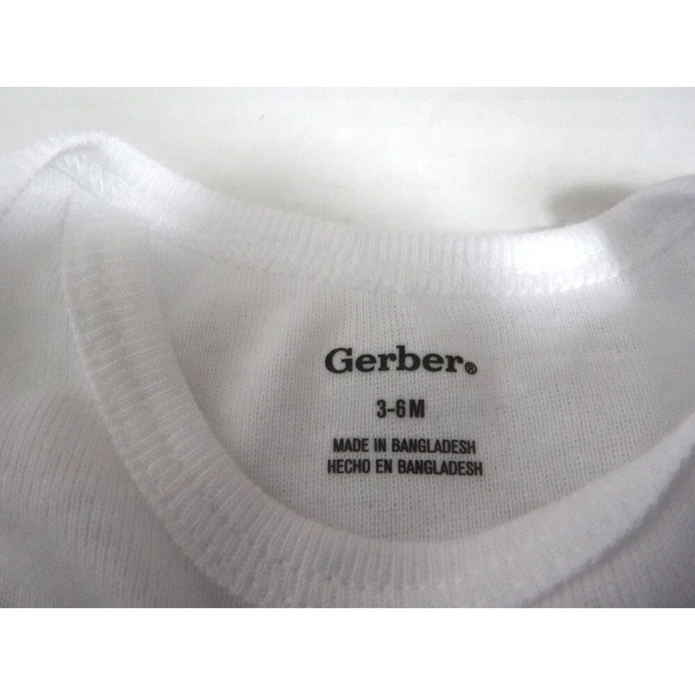 White Unisex Bear Onesie 3-6 Months